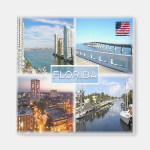 zUS025 FLORIDA, Mosaic, America, Fridge Magnet