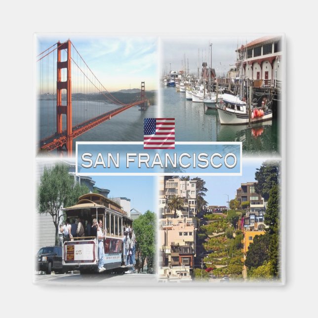 zUS029 SAN FRANCISCO, Mosaic, California, Fridge Magnet (Front)