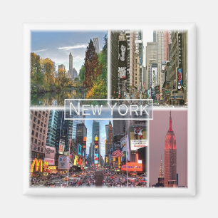 zUS035 NEW YORK, Mosaic, America, Fridge Magnet