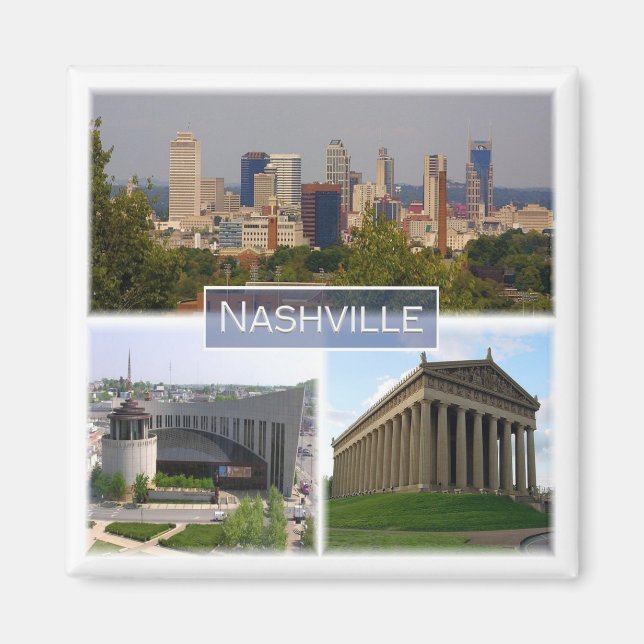 zUS037 NASHVILLE, Tennessee, Mosaic, Fridge Magnet (Front)
