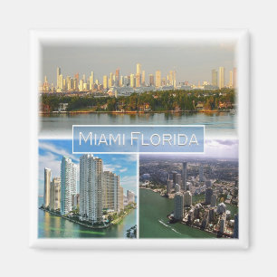 zUS038 MIAMI, FLORIDA, Mosaic, America, Fridge Magnet