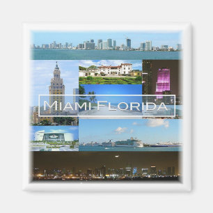 zUS040 MIAMI, FLORIDA, Mosaic, America, Fridge Magnet