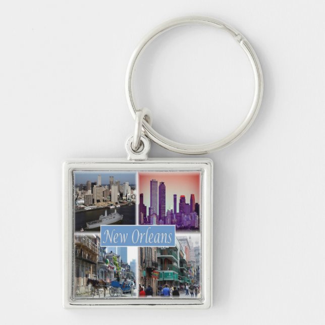 zUS049 NEW ORLEANS LOUISIANA, Mosaic, Key Ring (Front)