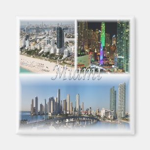 zUS053  MIAMI mosaic , Florida, America, Fridge Magnet