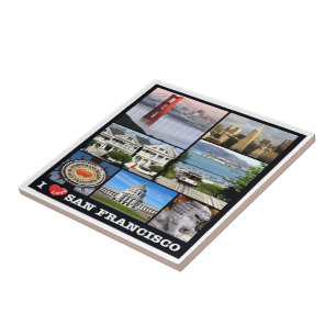 zUS067 SAN FRANCISCO I Love, Mosaic, Tile