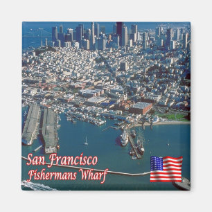 zUS075 SAN FRANCISCO, Fishermans Wharf, Fridge Magnet
