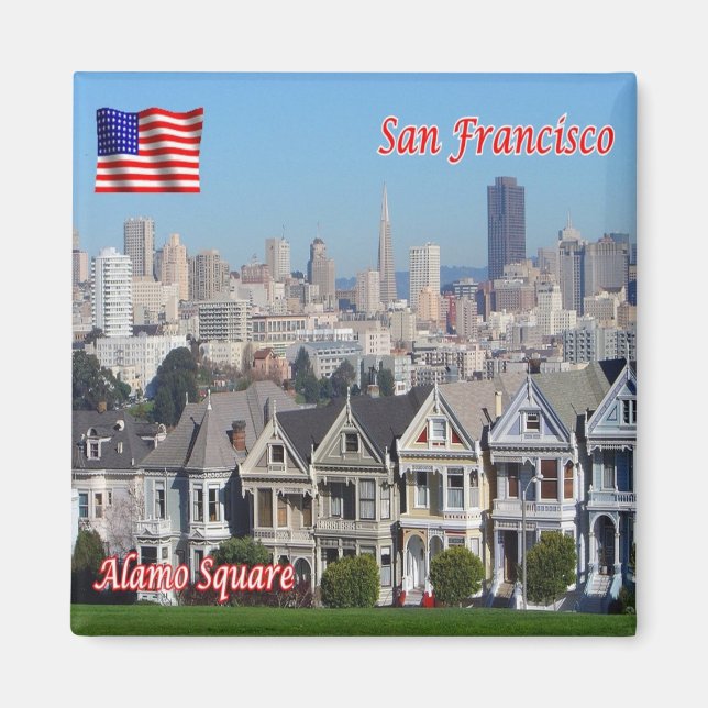 zUS086 SAN FRANCISCO, Panorama, Fridge Magnet (Front)
