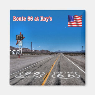 zUS089 ROUTE 66, Roy's, America, Fridge Magnet