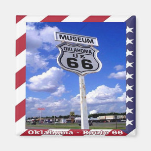 zUS090 ROUTE 66, Oklahoma, America, Fridge Magnet
