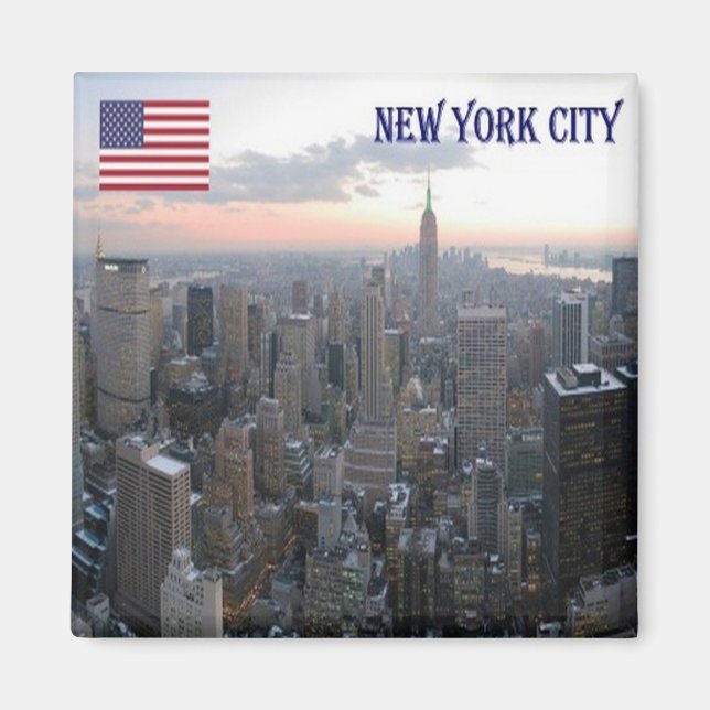 zUS100 NEW YORK CITY, NY, America Fridge Magnet (Front)