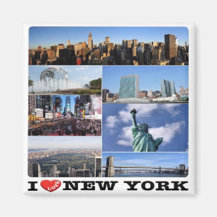 zUS107 NEW YORK CITY I Love, mosaic, Fridge Magnet