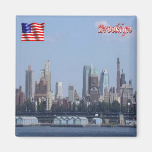zUS109 BROOKLYN downtown, New York City, Fridge Magnet