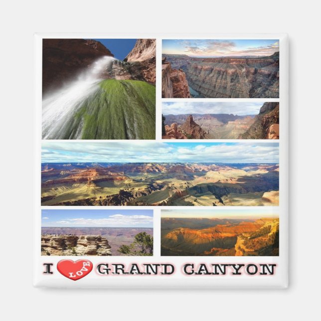 zUS147 GRAND CANYON I Love, Mosaic, Arizona,Fridge Magnet (Front)