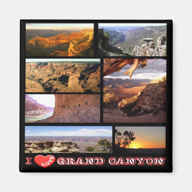 zUS148 GRAND CANYON I Love, Mosaic, Arizona,Fridge Magnet (Front)
