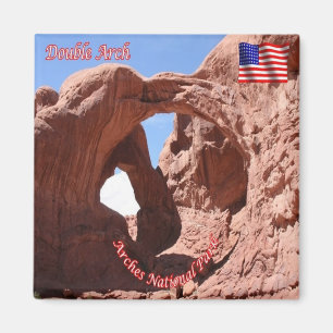 zUS161 ARCHES National Park, Double Arch, Fridge Magnet