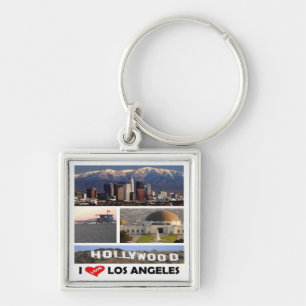 zUS169 LOS ANGELES I Love, Mosaic, Key Ring