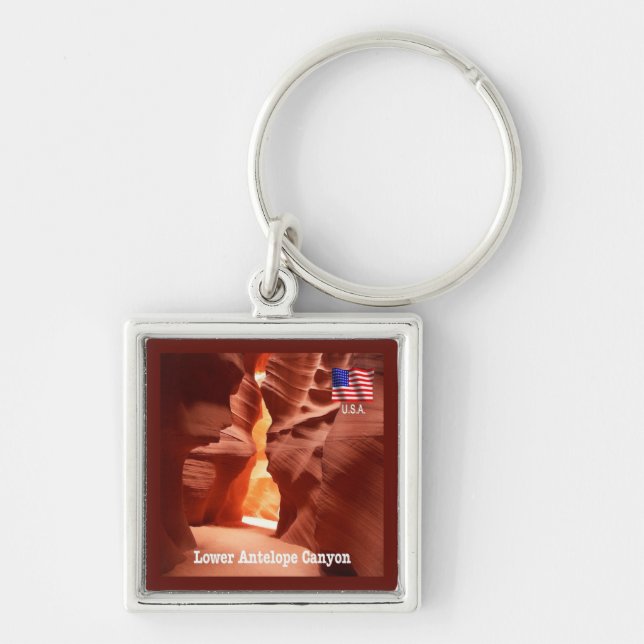 zUS191 ANTELOPE CANYON, Arizona, America, Key Ring (Front)