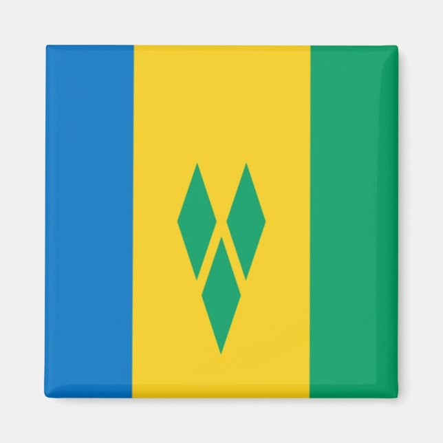 zVC001 SAINT VINCENT and GRENADINES, Flag, Fridge Magnet (Front)