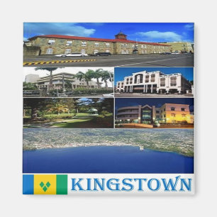 zVC015 KINGSTOWN, Saint Vincent Grenadines, Fridge Magnet
