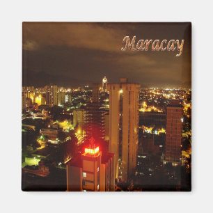 zVE005 MARACAY by night,Venezuela, America, Fridge Magnet