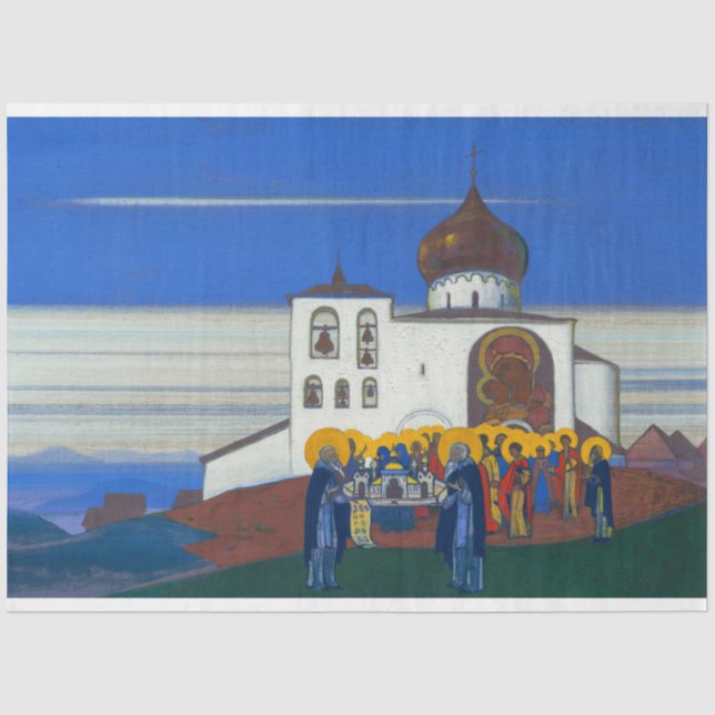 Zvenigorod by Nicholas Roerich Tissue Paper (Front)