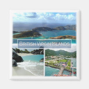 zVG003 BRITISH VIRGIN ISLANDS, Mosaic, Fridge Magnet