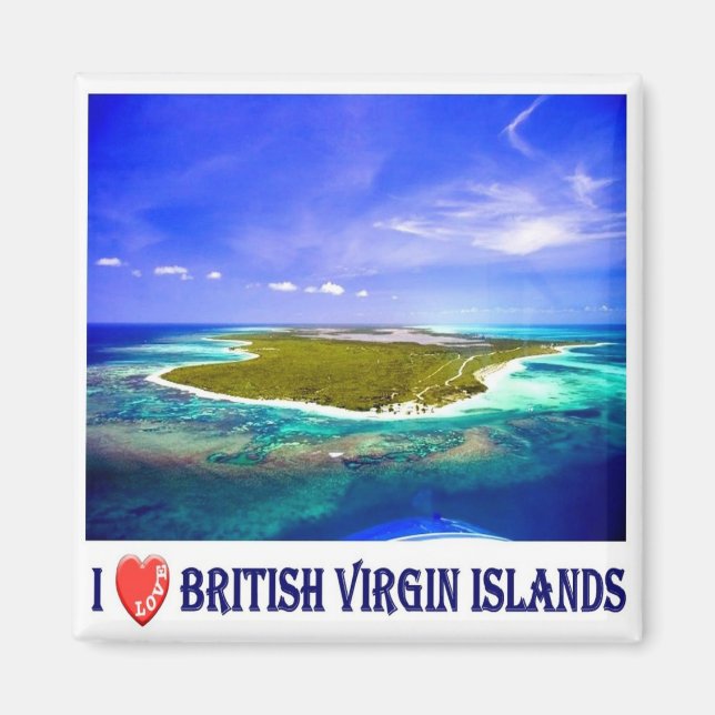 zVG007 BRITISH VIRGIN ISLANDS I Love, Fridge Magnet (Front)