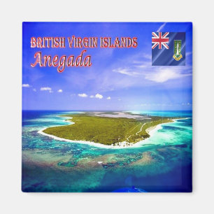zVG008 ANEGADA, British Virgin Islands, Fridge Magnet