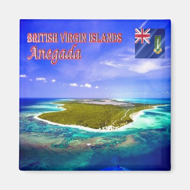 zVG008 ANEGADA, British Virgin Islands, Fridge Magnet (Front)