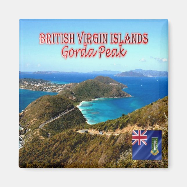 ZVG014 GORDA PEACK, British Virgin Islands, Fridge Magnet (Front)