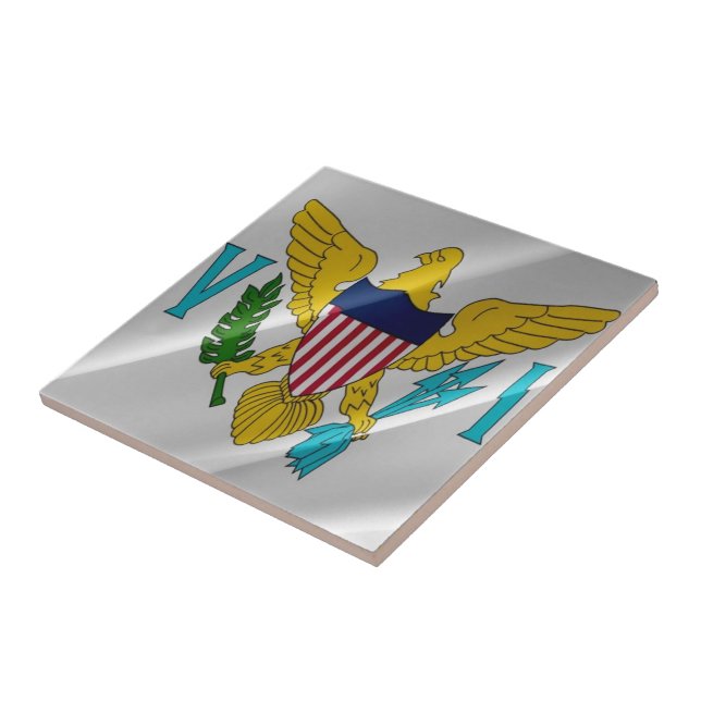 zVI002 VIRGIN ISLANDS, Waving Flag, America,  Tile (Side)