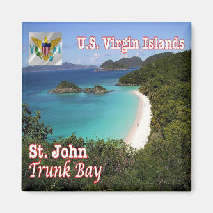 ZVI011 ST. JOHN, Trunk Bay, Viegin Islands, Fridge Magnet