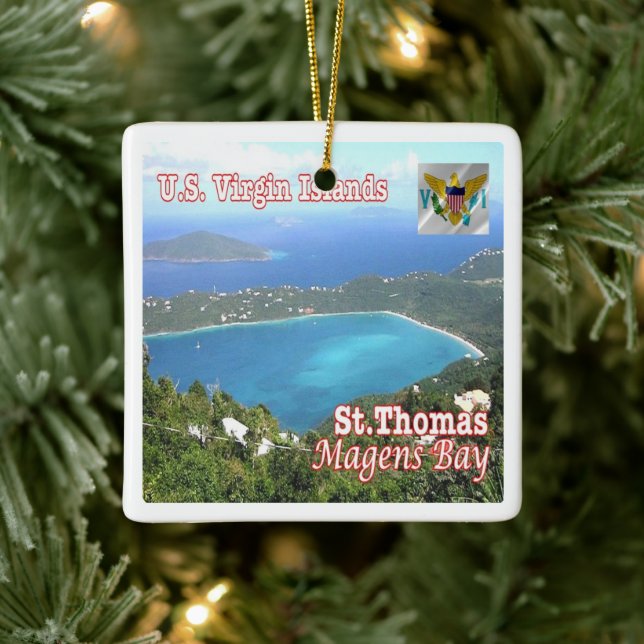 zVI012 SAINT THOMAS, Magens Bay, Virgin islands,  Ceramic Ornament (Tree)