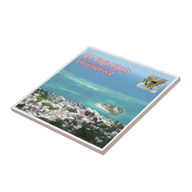zVI014 VIRGIN ISLANDS, Christiansted, Tile (Side)