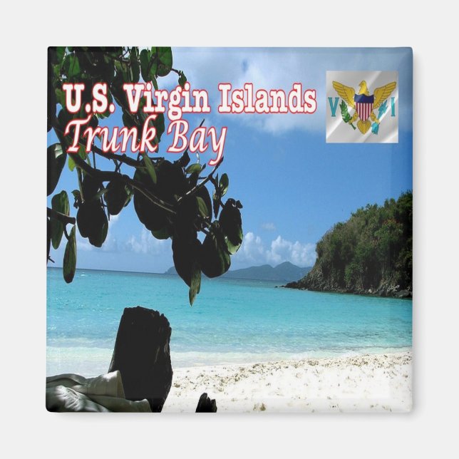 zVI016 VIRGIN ISLANDS, Trunk Bay, America, Fridge Magnet (Front)