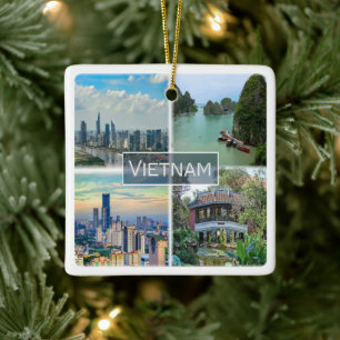 zVN012 VIETNAM, Mosaic, Asia,  Ceramic Ornament