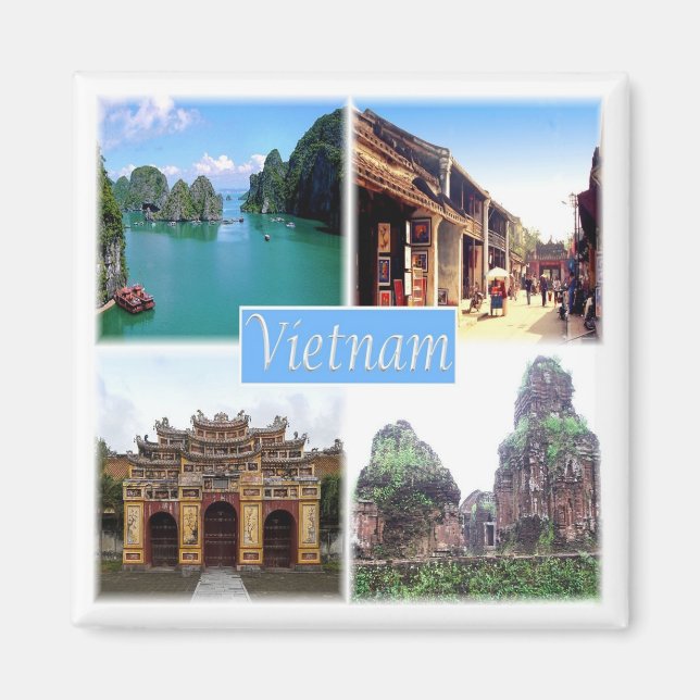 zVN014 VIETNAM, Mosaic, Asia, Fridge Magnet (Front)