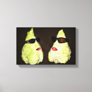 Zwei Kohlköpfe Canvas Print