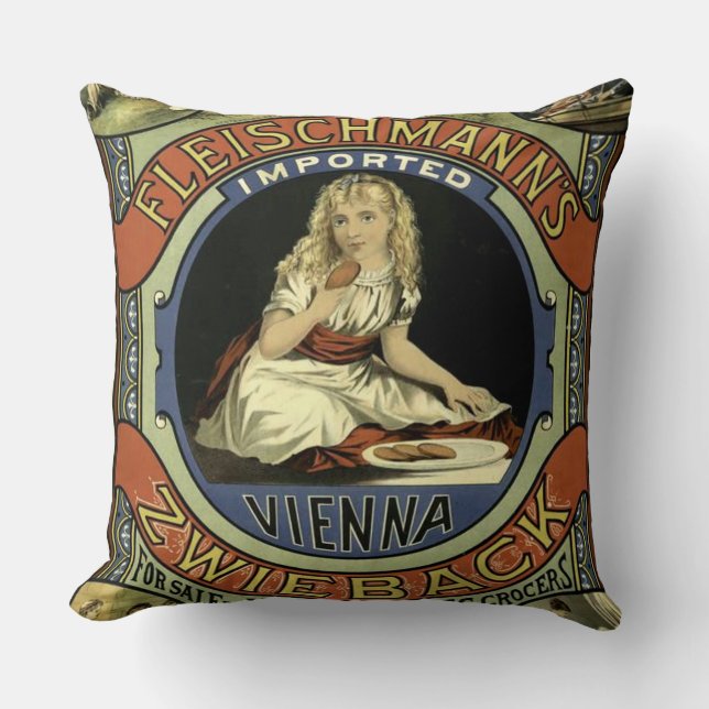 Zwieback Biscuit Advertisement Cushion (Front)