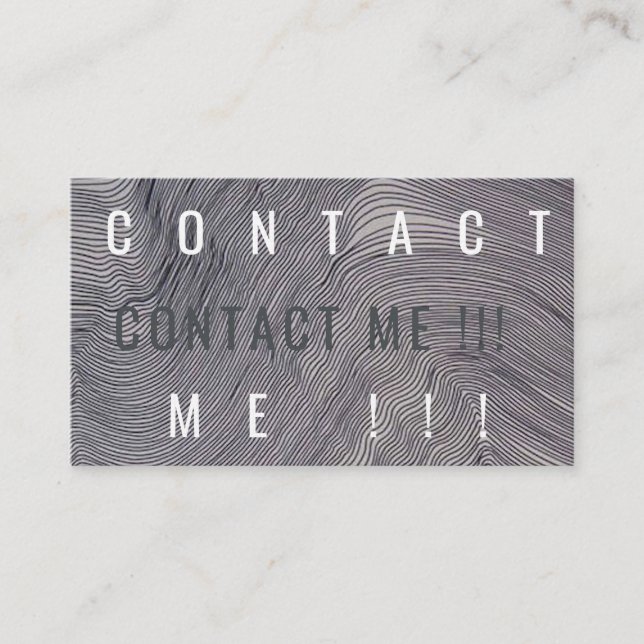 Zwissl Contact Me Adresscard Grey Business Card (Front)