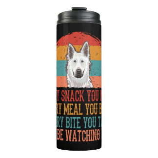 zwitserse witte herdershond thermal tumbler