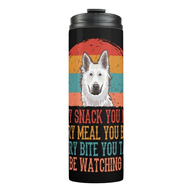 zwitserse witte herdershond thermal tumbler (Front)