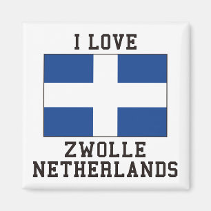 Zwolle, Netherlands Flag Magnet