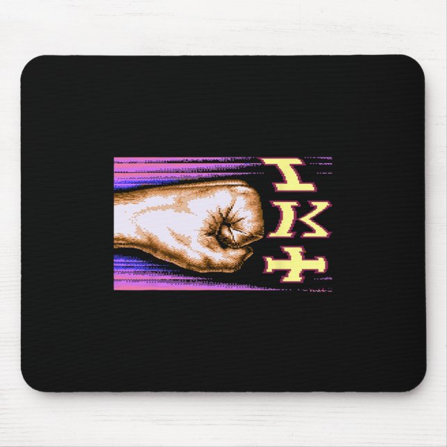 Zx Spectrum C64 Karate 8-bit Retro  Mouse Mat (Front)