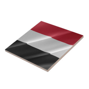 zYE002 YEMENI Waving Flag, Yemen, Tile
