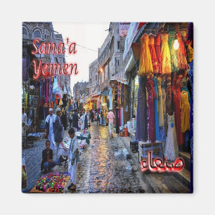 zYE007 SANA' A, Old City Market, Yemen, Fridge Magnet