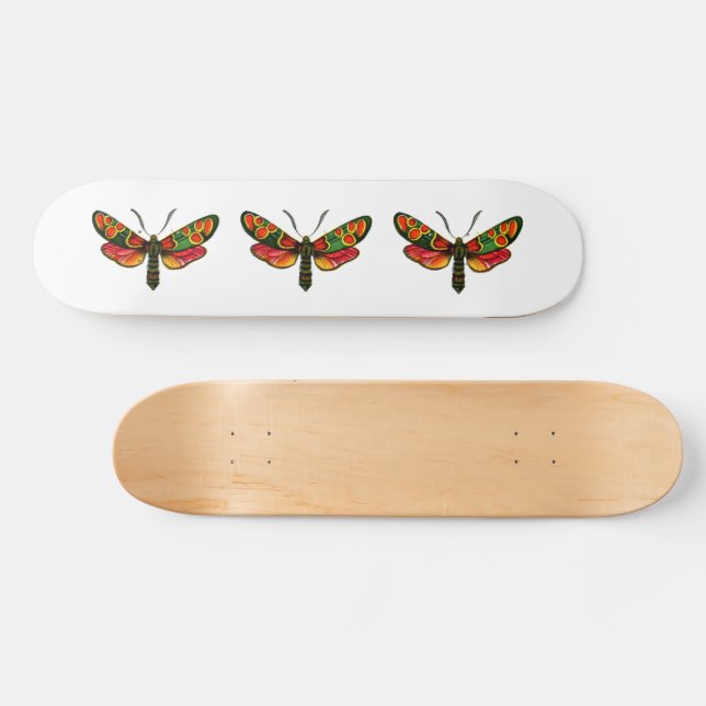 Zygaena carniolica - The Crepuscular Burnet Moth Skateboard (Horz)