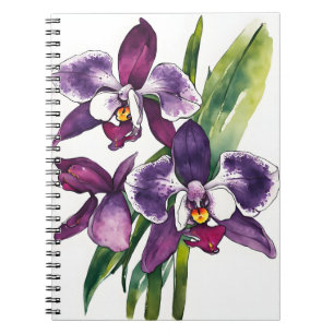 Zygopetalum Orchid - Watercolor flowers Notebook