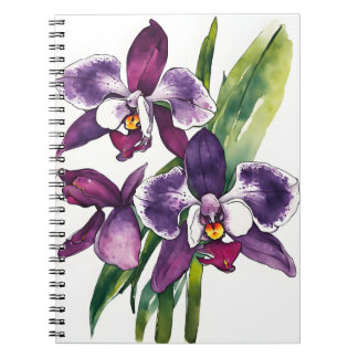 Zygopetalum Orchid - Watercolor flowers Notebook