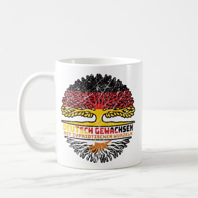 Zypern Zyprisch Deutsch Deutschland Baum Wurzel Coffee Mug (Left)